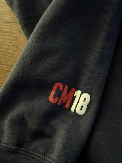 Criminal Minds Evolution Commerative Season 18 Hoodie Tv show RARE FIND Navy L BAU Quantico