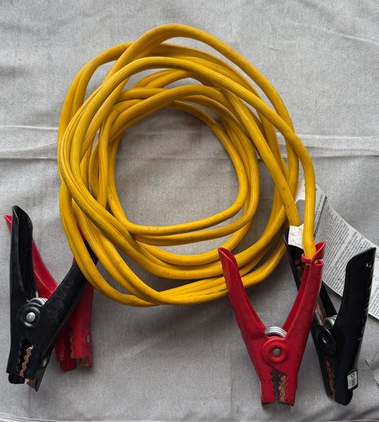 3R3 Automotive Booster Jumper Cables Heavy Duty Yellow Red Black Battery Cables