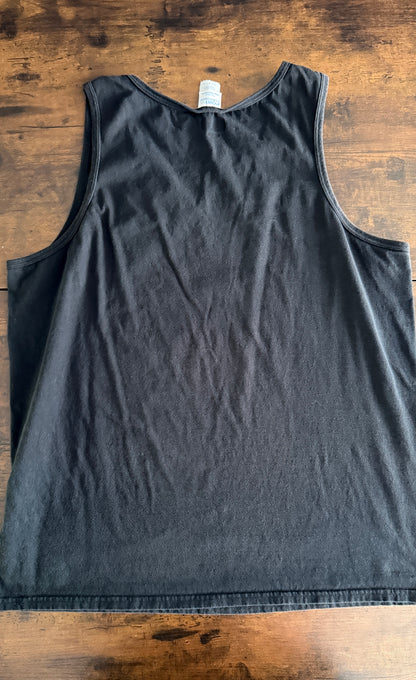Marvel Deadpool Men's Large Black Graphic Tank Top Port & Company Comic Shirt