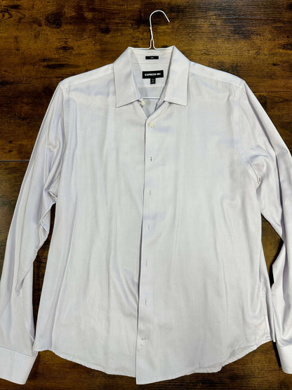Dress Shirt Button-Down Formal Long Sleeve Collared Poplin (Check Descriptions)
