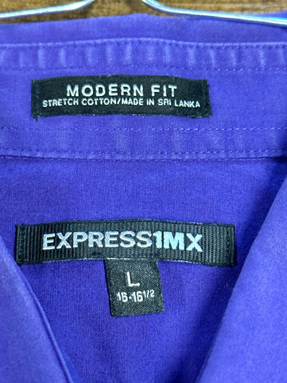 Dress Shirt Button-Down Formal Long Sleeve Collared Poplin (Check Descriptions)