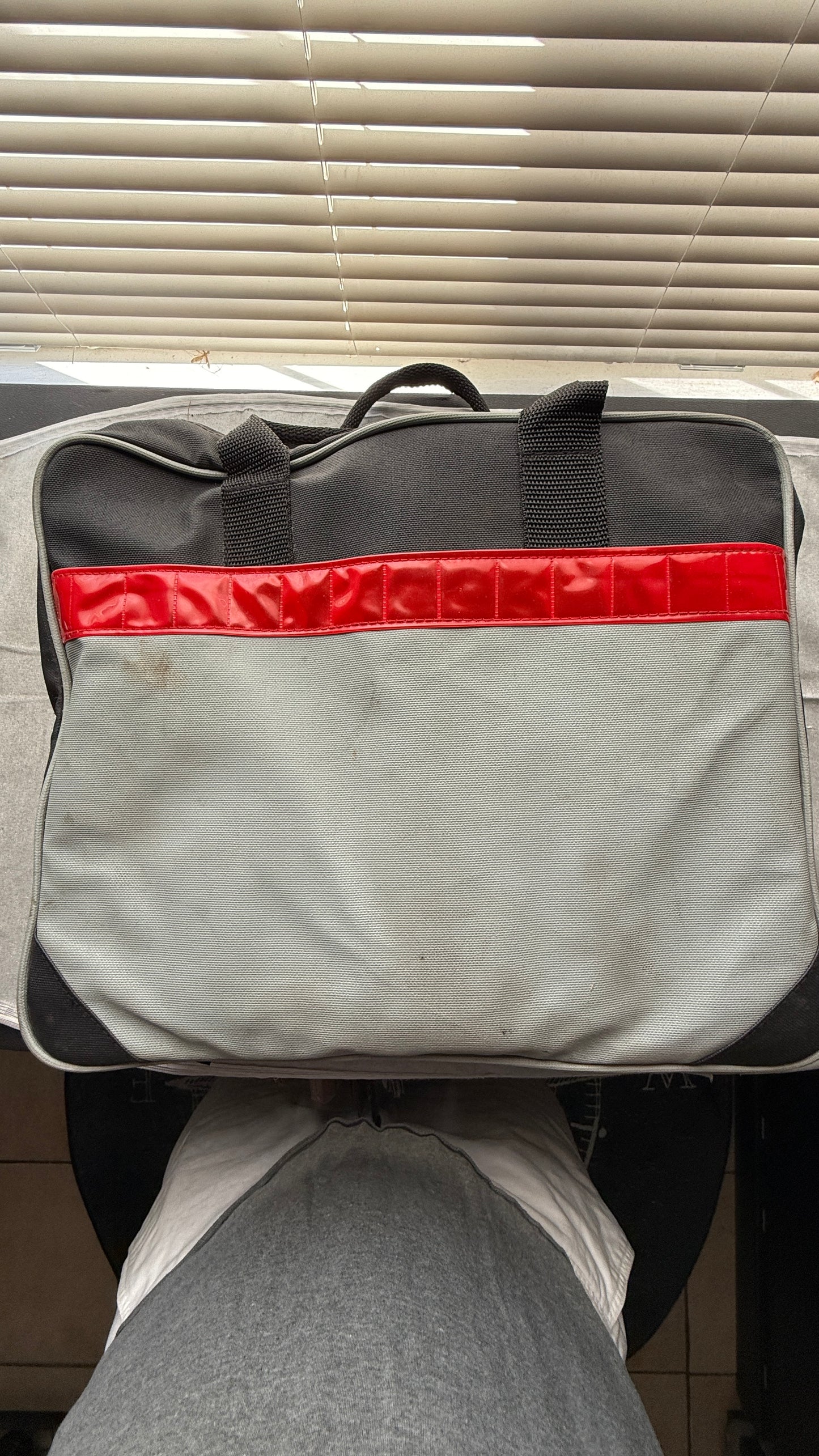 Vintage Automotive Emergency Car Safety Kit w/ Air Compressor Jumper Cables & Case