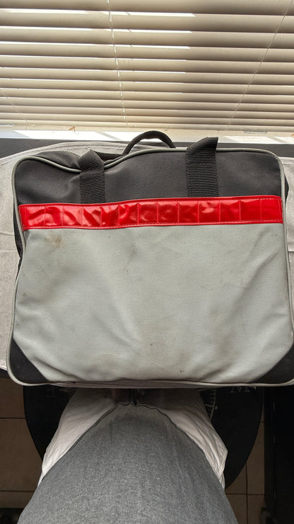 Vintage Automotive Emergency Car Safety Kit w/ Air Compressor Jumper Cables & Case