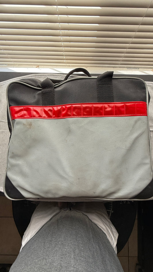 Vintage Automotive Emergency Car Safety Kit w/ Air Compressor Jumper Cables & Case