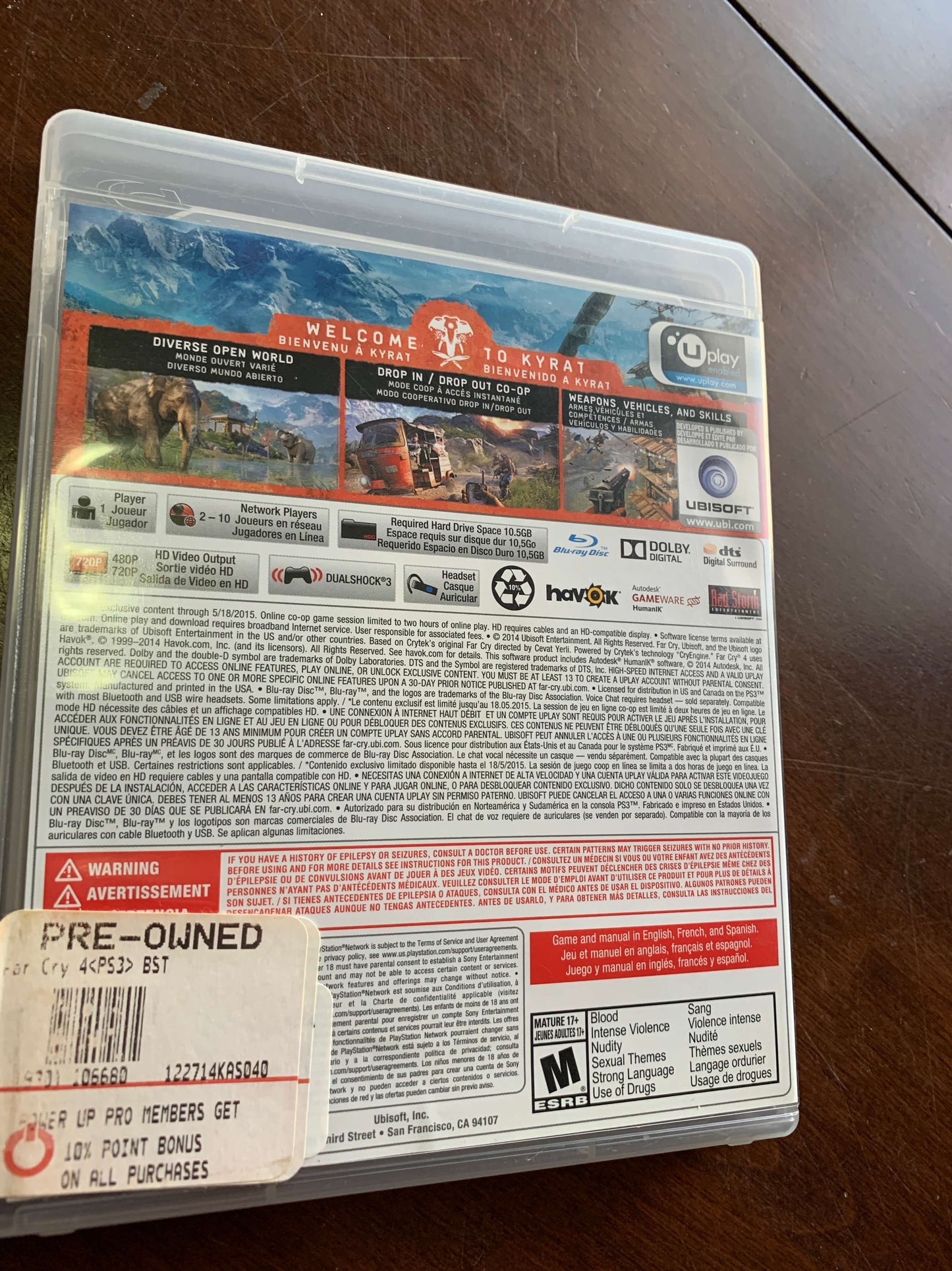 Far Cry 4 (Sony PlayStation 3, 2014) PS3 FPS Video Game