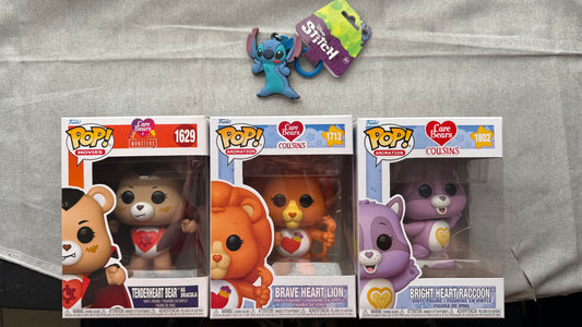 Funko Pop Care Bears Cousins Bundle (Brave Heart, Bright Heart, Tenderheart)