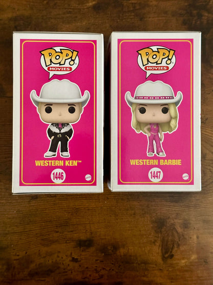 Funko Pop! Barbie The Movie Western Barbie & Ken Set of 2 with POP Protectors