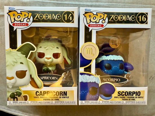 Funko Pop! Vinyl: Funko - Capricorn #14 & Scorpio #16 Lot of 2 Zodiac Funkos