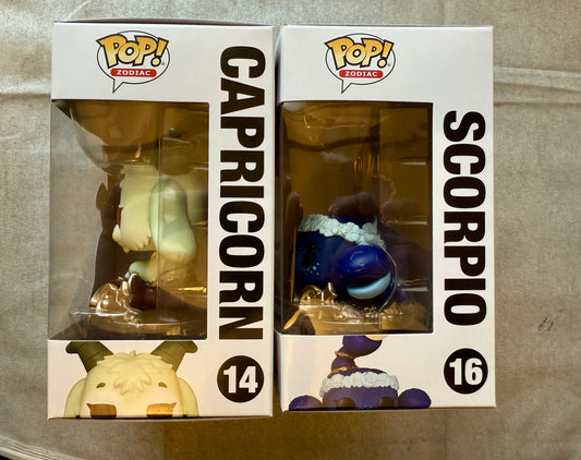 Funko Pop! Vinyl: Funko - Capricorn #14 & Scorpio #16 Lot of 2 Zodiac Funkos