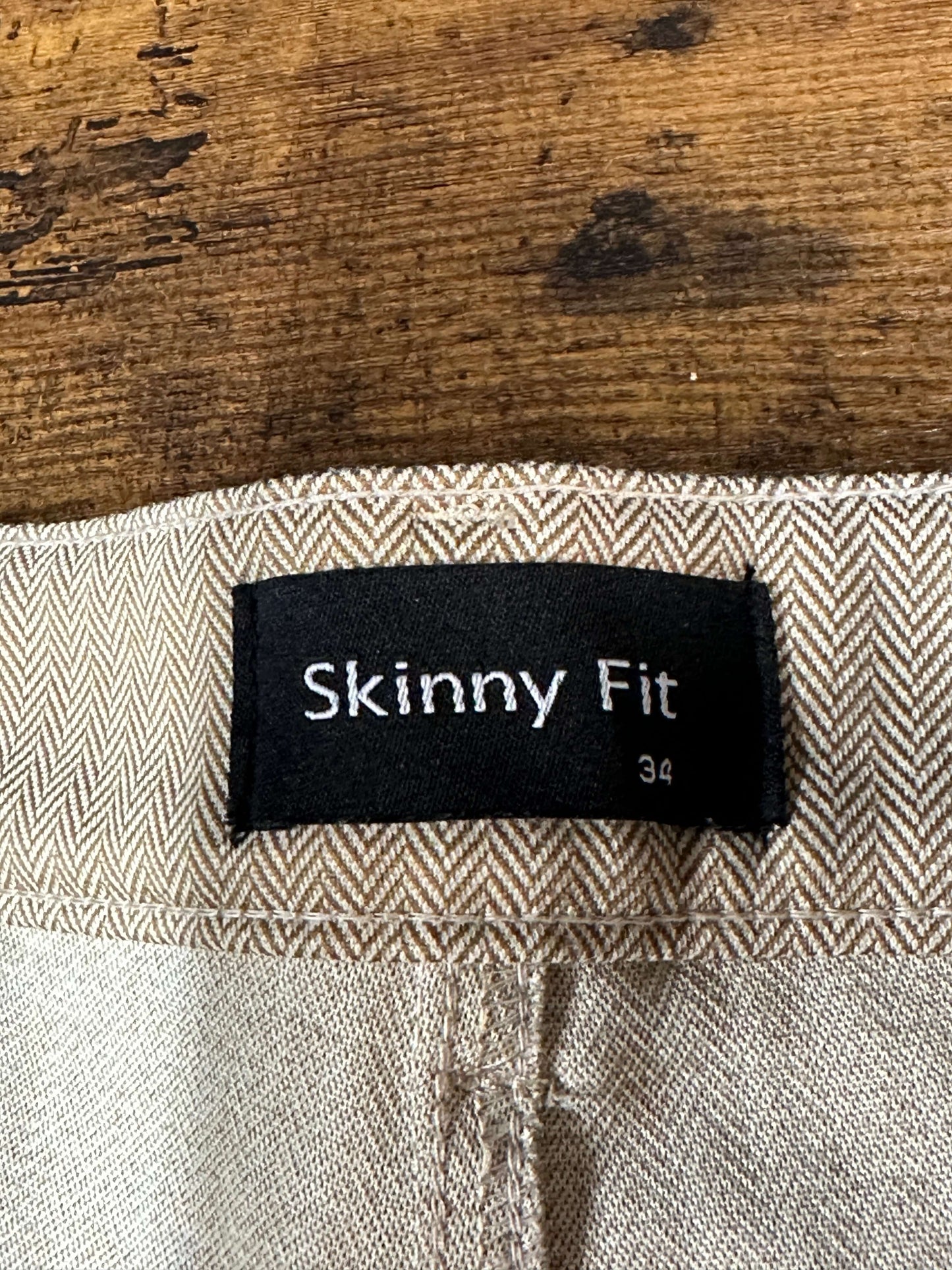 Chinos Tapered Plaid Pants GINGTTO Mens Slim Fit Stretch Dress Pants 34x28