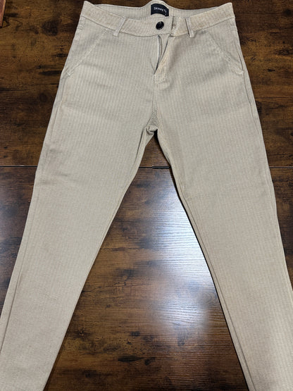 Chinos Tapered Plaid Pants GINGTTO Mens Slim Fit Stretch Dress Pants 34x28