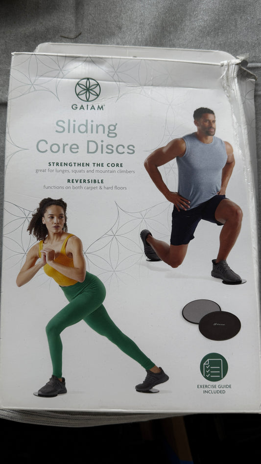 Gaiam Core Sliding Discs - Dual Sided Workout Sliders for Carpet & Hardwood