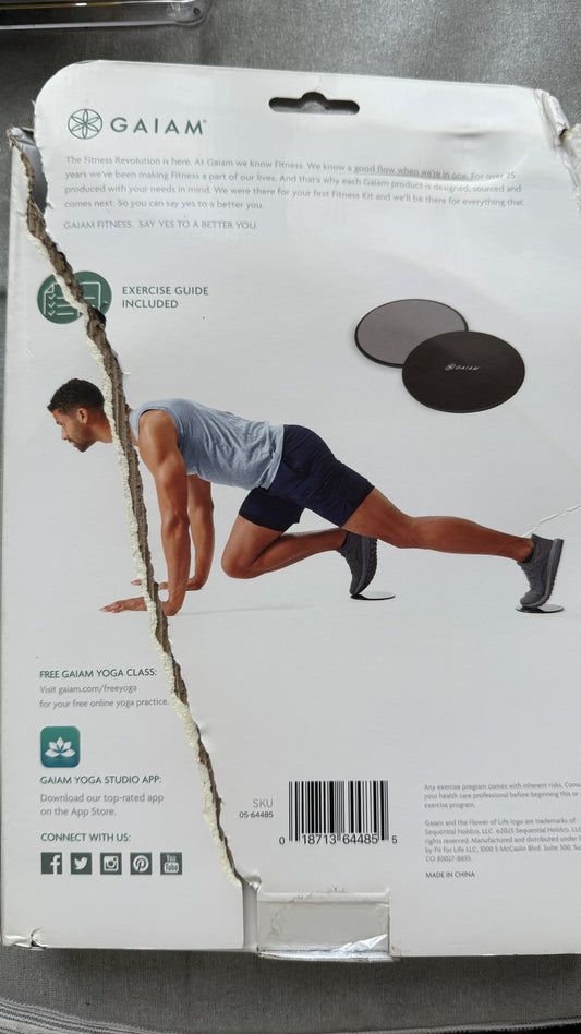 Gaiam Core Sliding Discs - Dual Sided Workout Sliders for Carpet & Hardwood