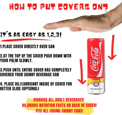 Generic (2-Pack) Seltzer Beer Can Cover-Skinny SeltzerAlcohol Disguise Drink Sleeve - Hide a Beer for Truly and White Claw Slim Skinny CansBeer Can Gag Gifts Beach Accessories Great for Golf Lovers