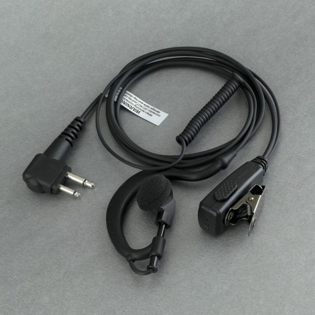 Ghook Motorola G-shaped ear hook w. double line PTT Onset Headsets Surveillance