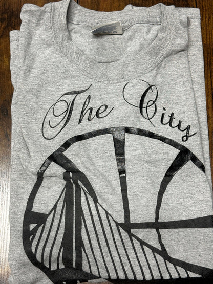 Golden State Warriors The City Gray T-Shirt Tee Port and Company Large NBA