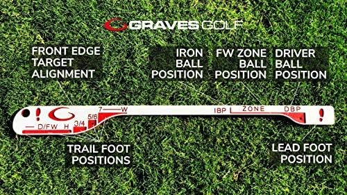 Graves Golf Alignment & Ball Position Trainer (ABT) for Left Handed Golfers