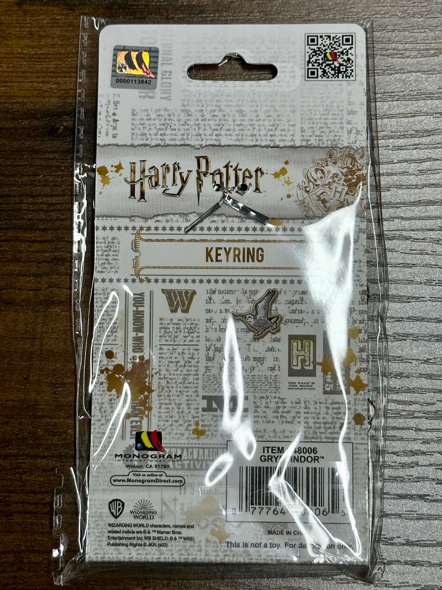 Harry Potter Gryffindor Crest Pewter Key Chain Officially Licensed Hogwarts