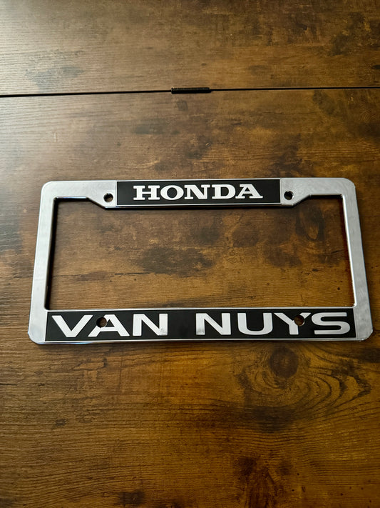Honda Van Nuys License Plate Frame Cover Plastic