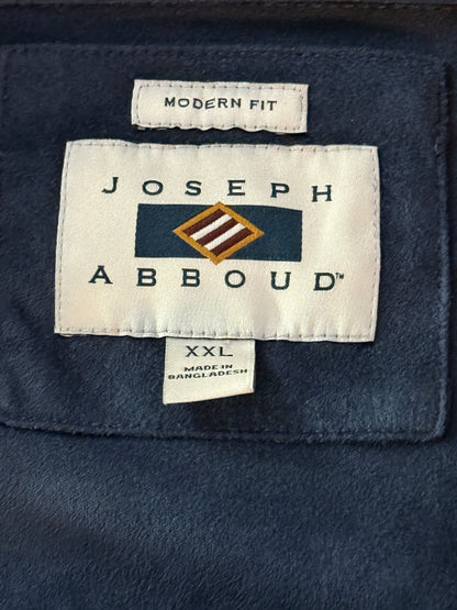 joseph abboud suede navy blue jacket  navy lightweight mens xxl