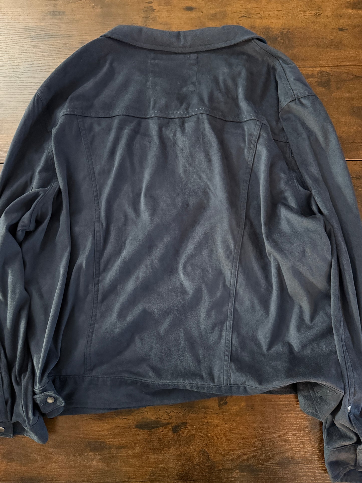 joseph abboud suede navy blue jacket  navy lightweight mens xxl