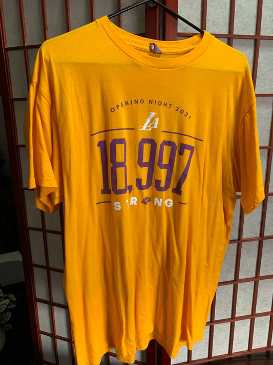 Los Angeles Lakers Opening Night 2021 T-shirt collectable NBA merchandise unisex