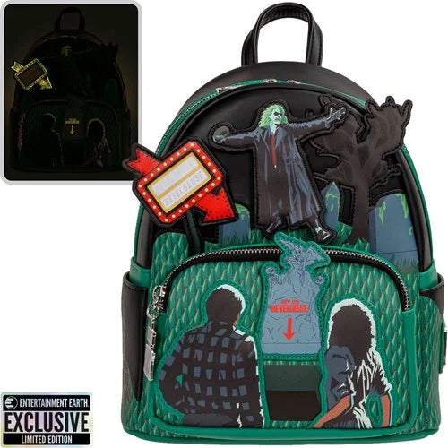 Loungefly Beetlejuice Graveyard Glow-in-the-Dark Mini Backpack EE Exclusive