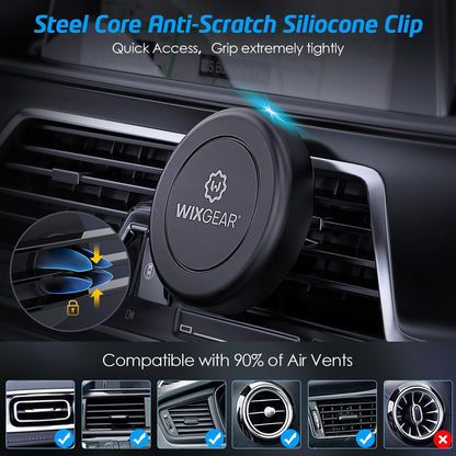 WizGear Universal  Magnetic Phone Holder Car Mount (Black)
