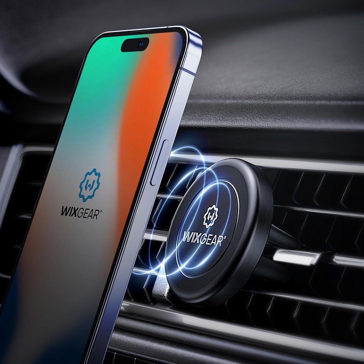 WizGear Universal  Magnetic Phone Holder Car Mount (Black)