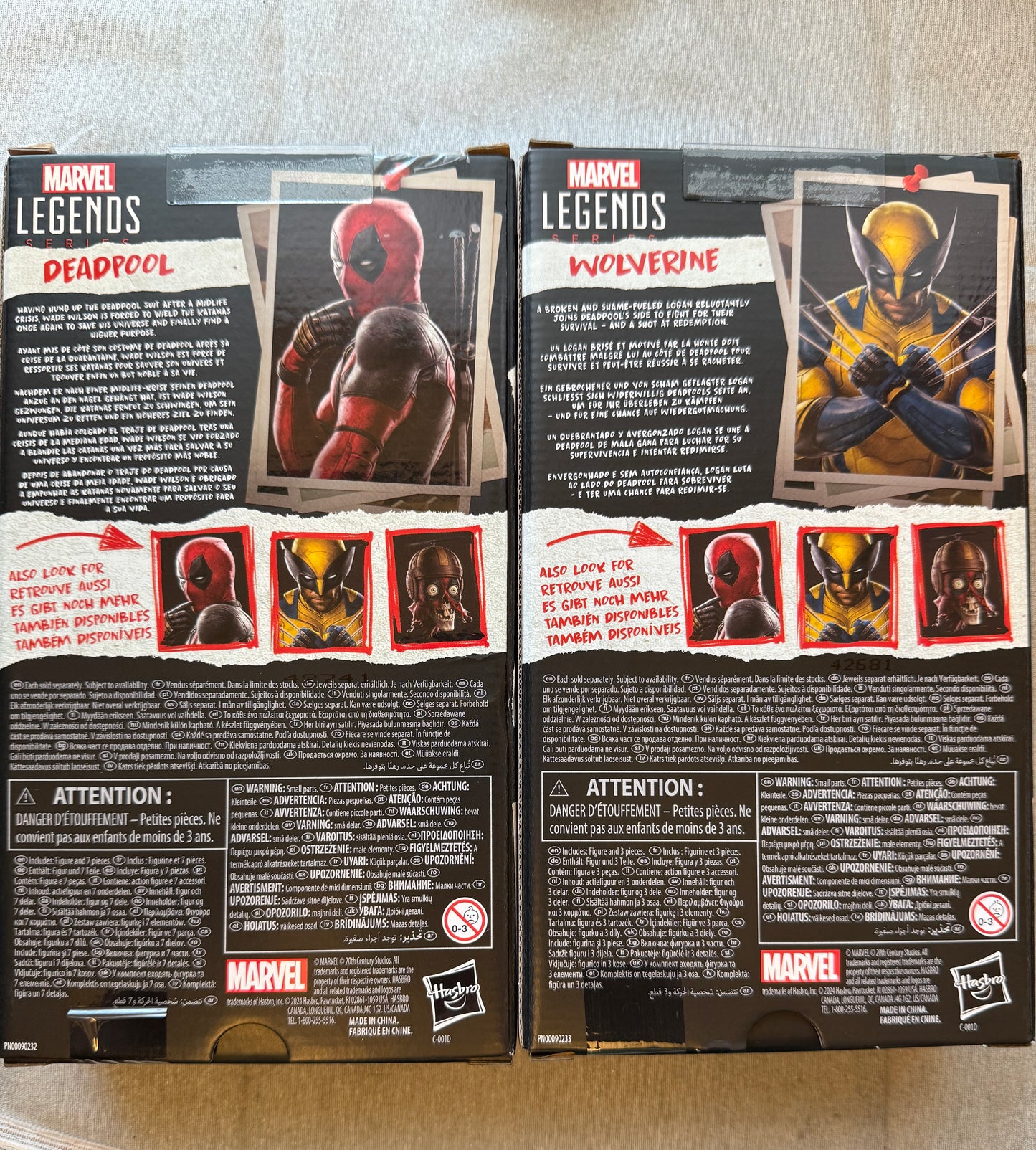 Marvel Legends DEADPOOL & WOLVERINE Movie Lot of 2 - New Sealed