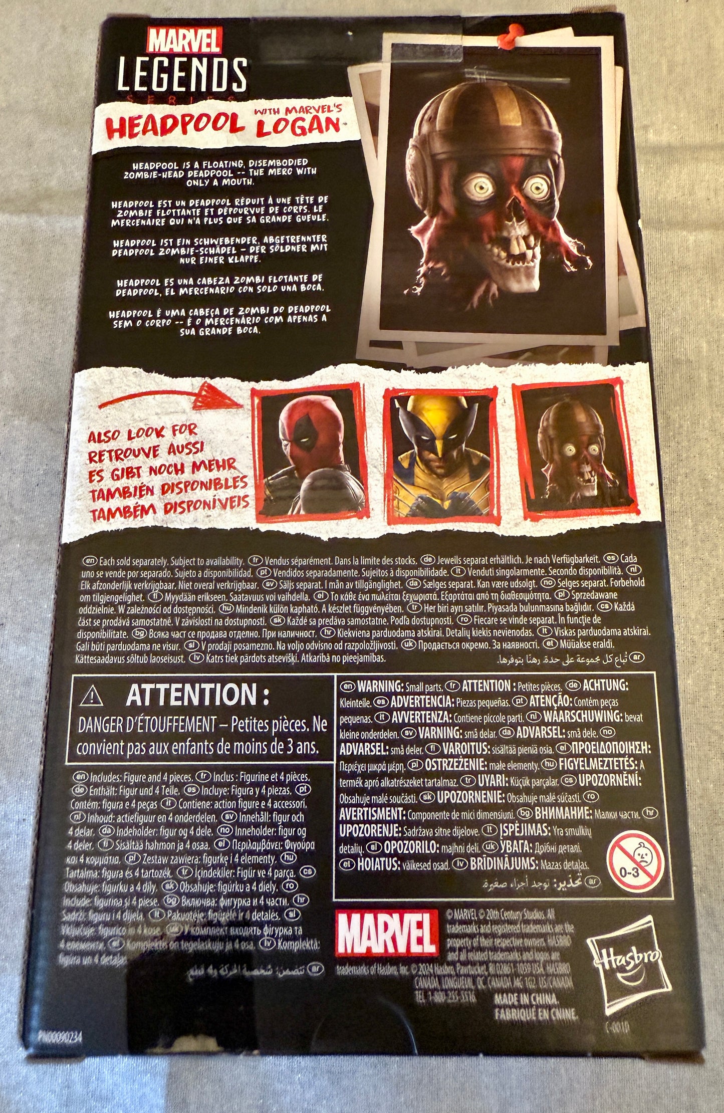 Marvel Legends Deadpool & Wolverine Logan with Headpool Action Figure Hasbro New