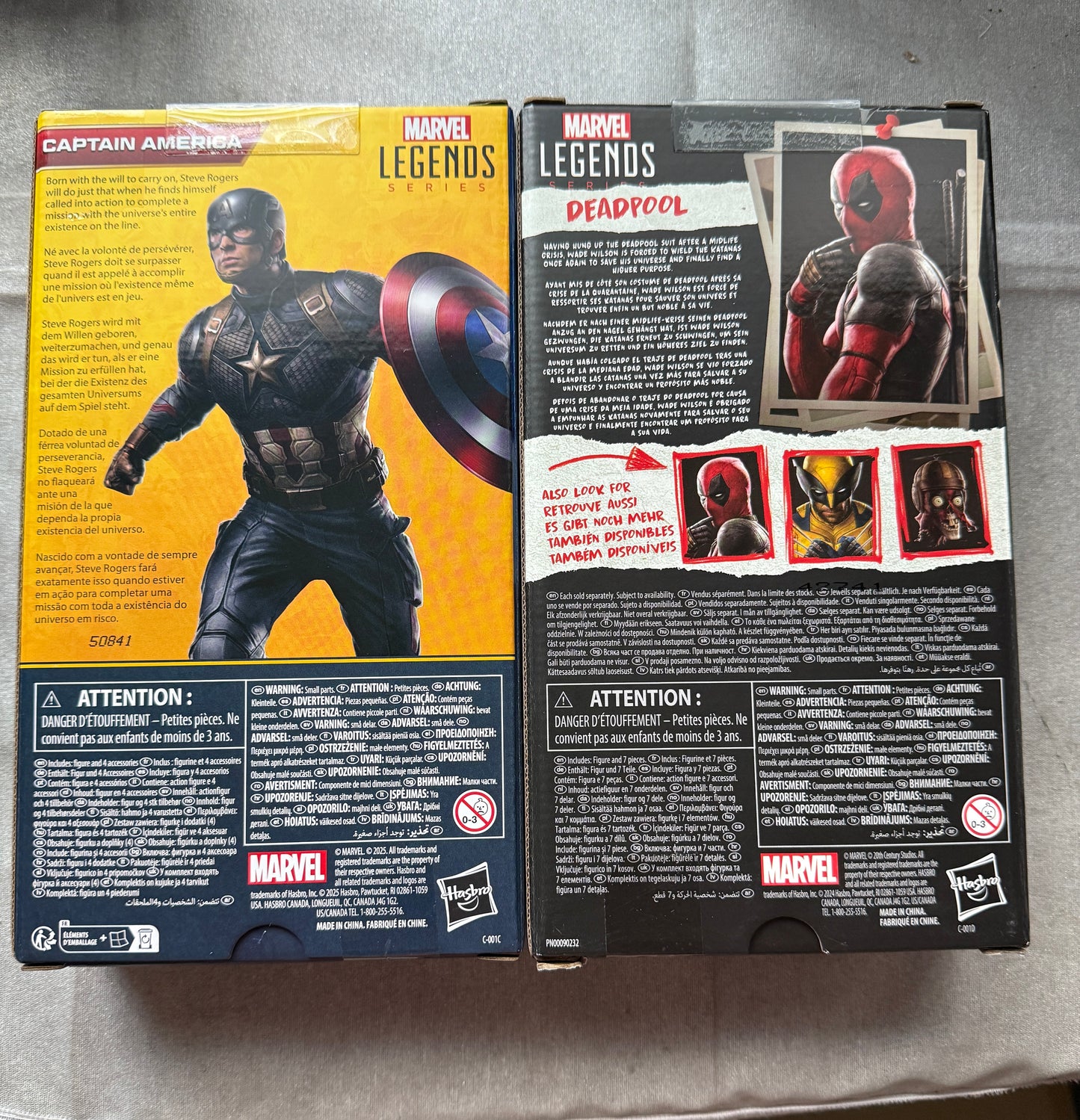 Marvel Legends Series Captain America & Deadpool bundle 6in Avengers Endgame