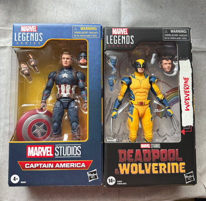 Marvel Legends Series Captain America & Wolverine bundle 6in Avengers Deadpool