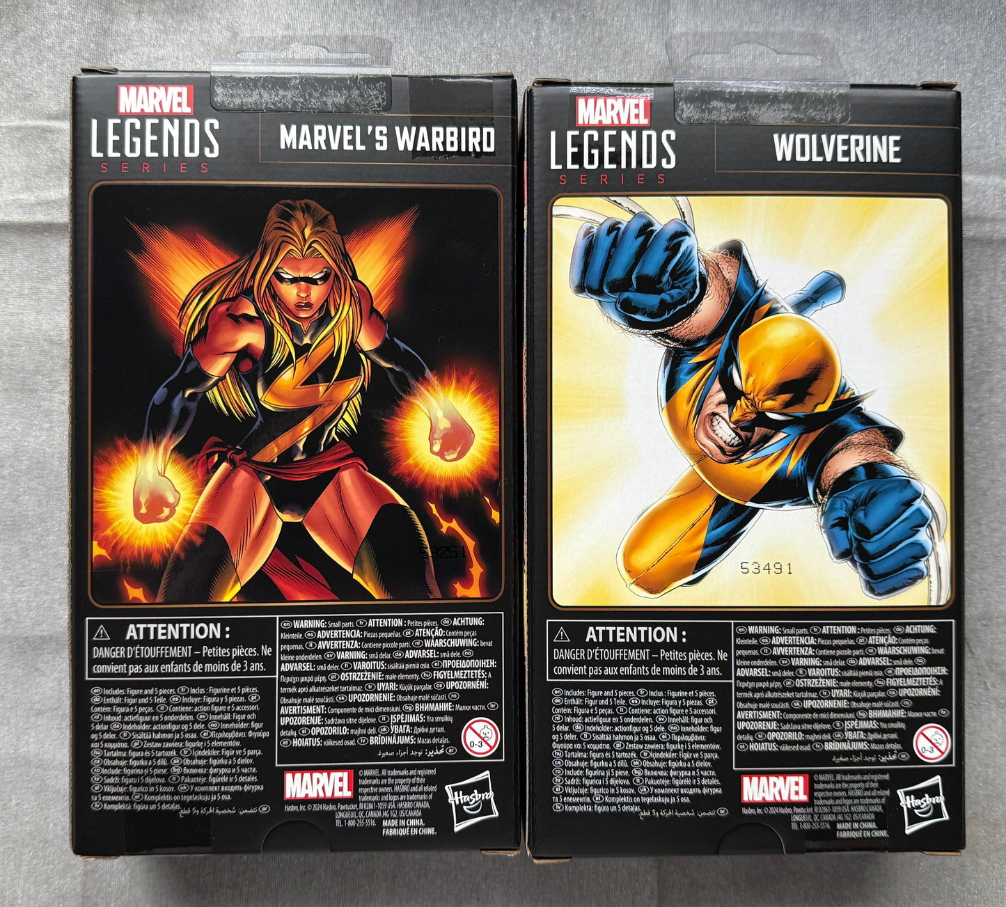 Marvel Legends Series Wolverine & Warbird 6 in Action FIgure Bundle Lot of 2