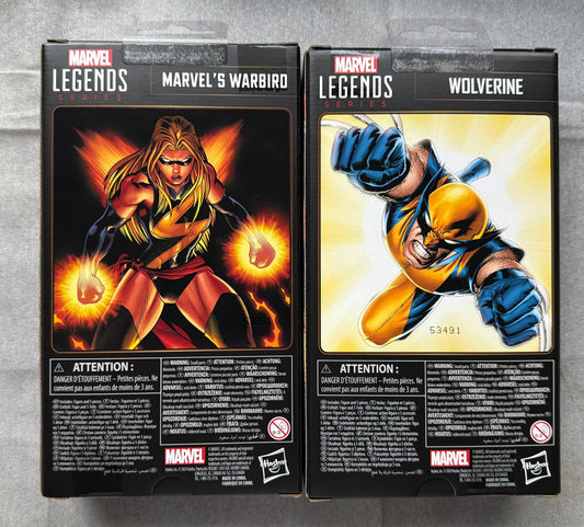 Marvel Legends Series Wolverine & Warbird 6 in Action FIgure Bundle Lot of 2