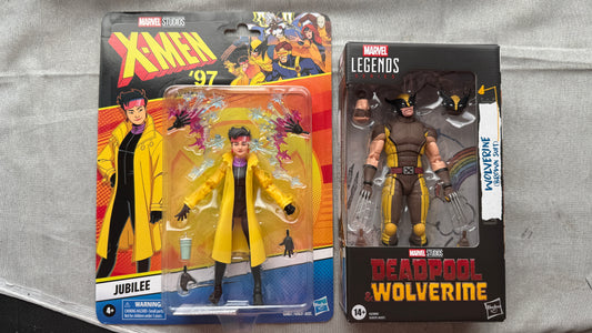 Marvel Legends Wolverine Brown Suit + Jubilee X-Men ‘97 6” Figure Bundle