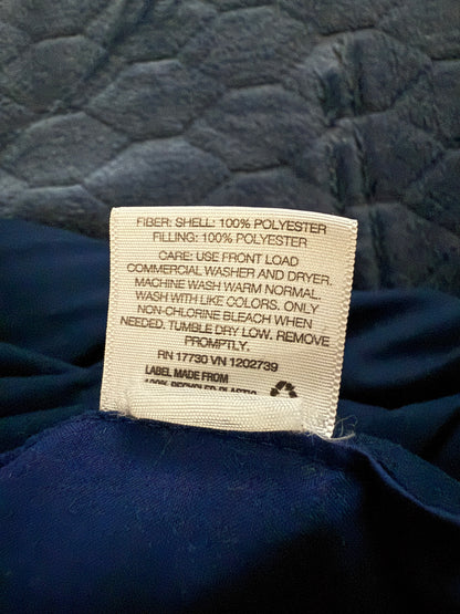 Navy Blue 100% Polyester Microfiber Channel Stitch Comforter All-Season Down