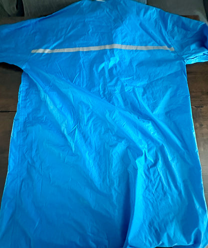 Rain Jacket 2XL Blue Hooded Tenjin Long