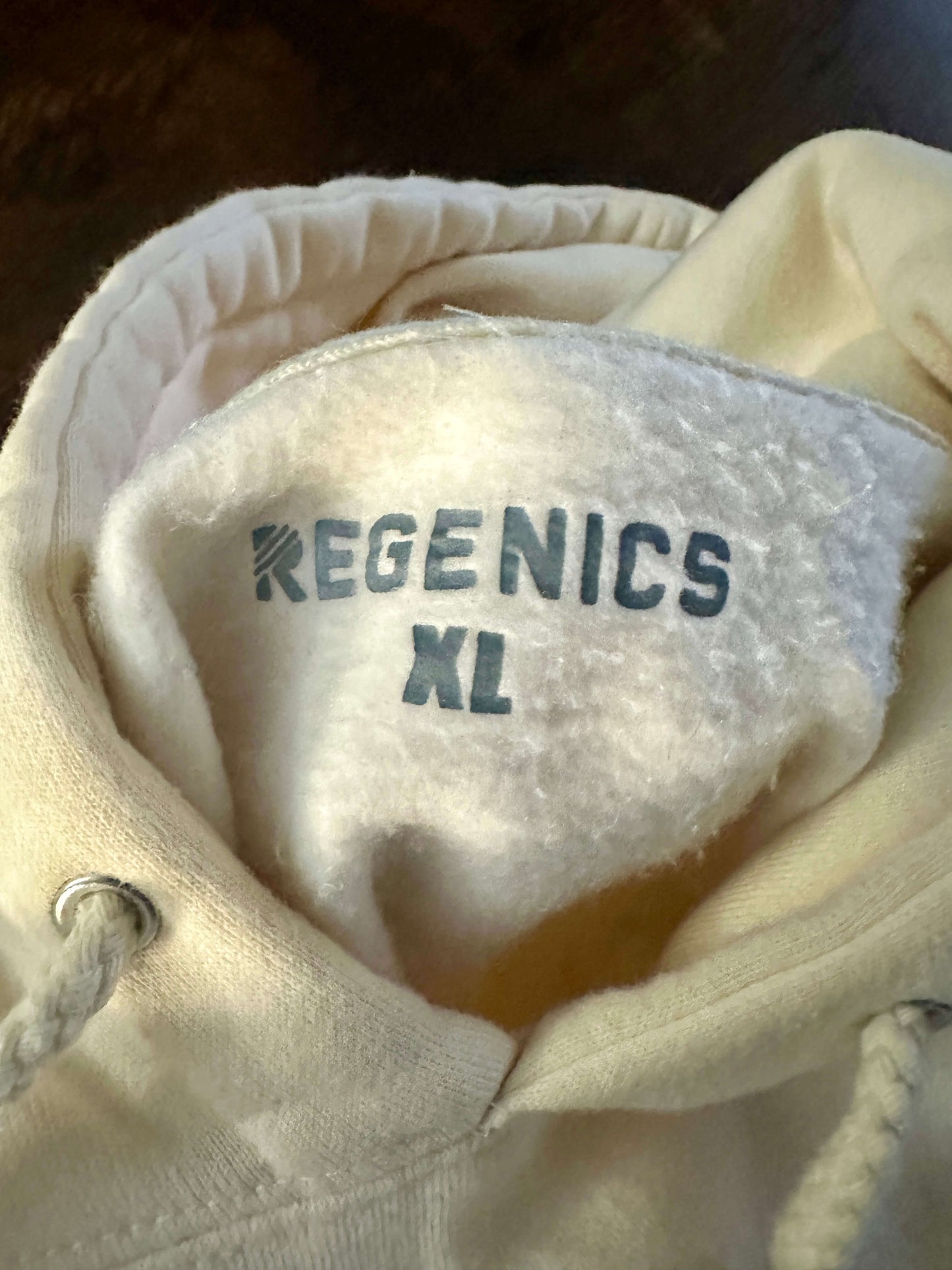 Regenics XL Ivory Cream Sweatshirt comfy cozy warm fur inside