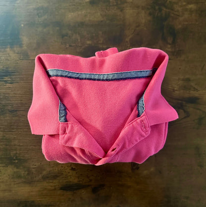 Saddlebred Short Sleeve Polo Shirt Men's Large Pink Refurbished