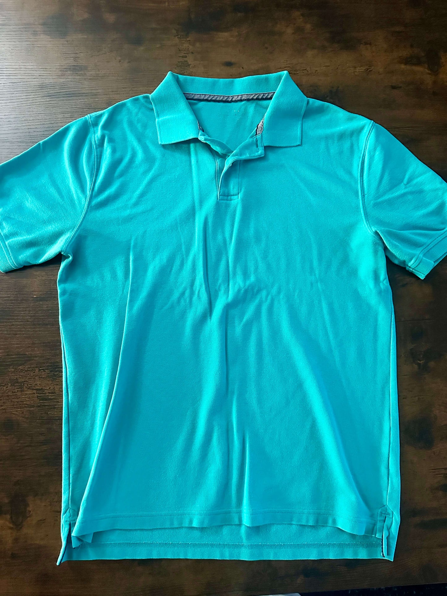 Saddlebred Short Sleeve Polo Shirt men's Large Teal Refurbished