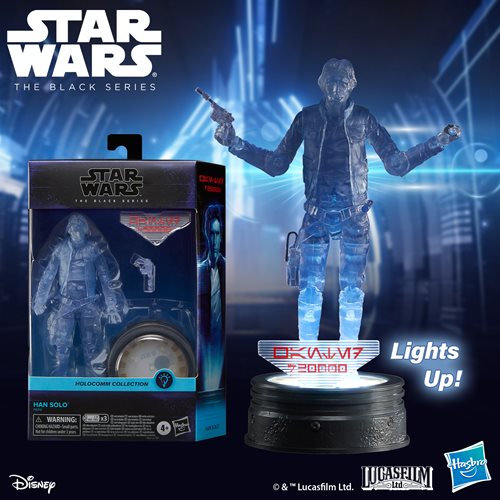 Star Wars Han Solo The Black Series 6-Inch Action Figure Holocomm Collection Holo Puck