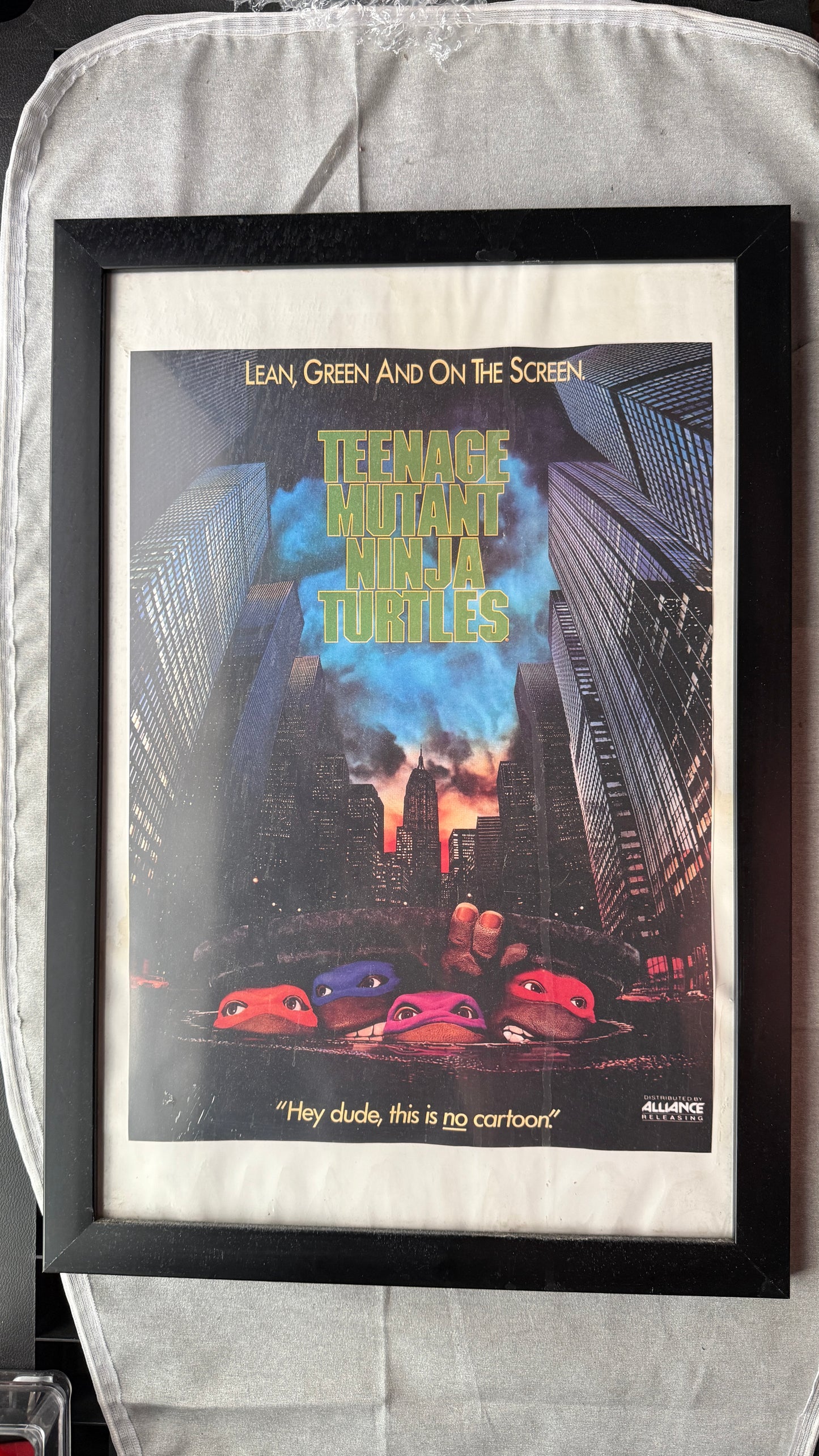 TMNT Teenage Mutant Ninja Turtles 1990 Movie Poster Print Framed 12x18