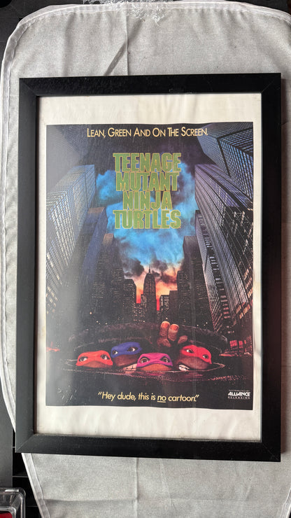 TMNT Teenage Mutant Ninja Turtles 1990 Movie Poster Print Framed 12x18