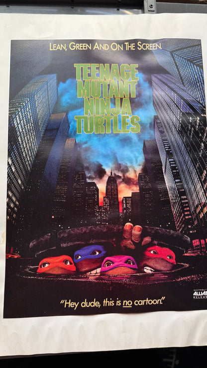 TMNT Teenage Mutant Ninja Turtles 1990 Movie Poster Print Framed 12x18