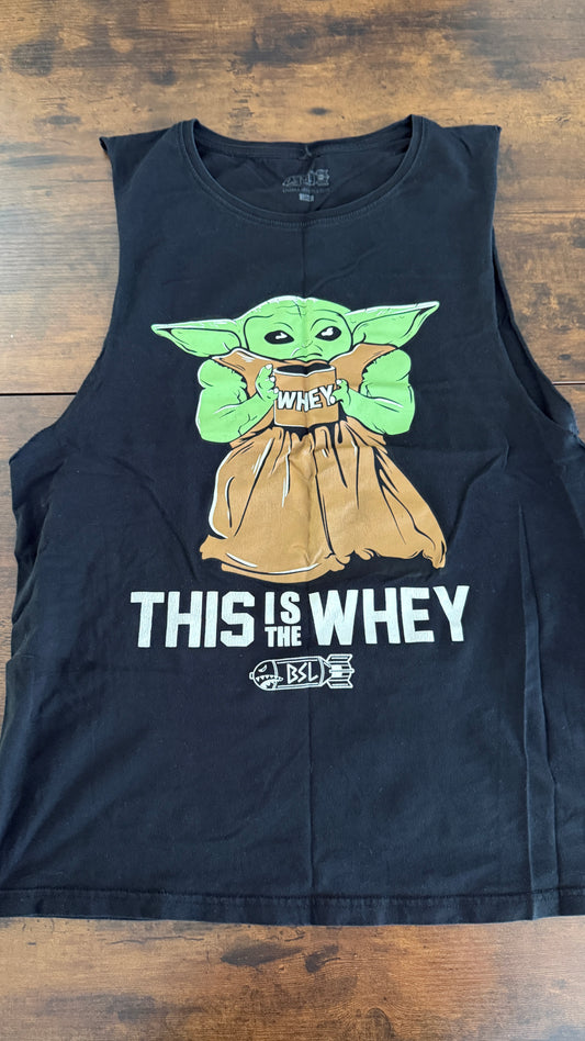 This Is The Whey Mandalorian Sleeveless Workout Shirt Men's Large