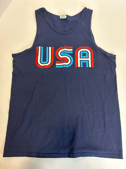 USA Tank Top 4th of july Medium summer jersey american patriotic  flag