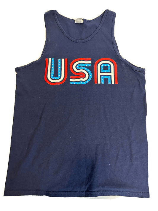 USA Tank Top 4th of july Medium summer jersey american patriotic  flag