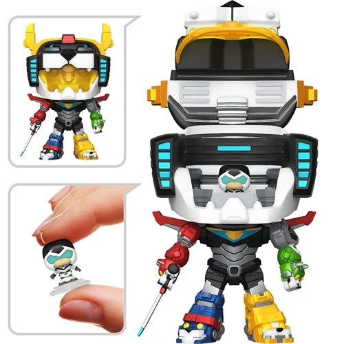 Toynami Voltron 40th Anniversary Set with Light up Sound Base Figure + Free Bitty Pop Funko