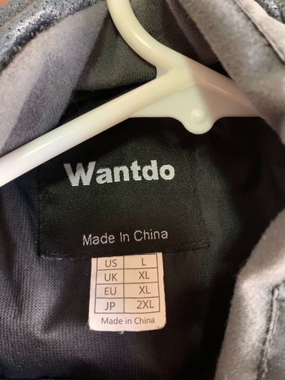 WantDo Insulated, Water Resistant Rain Jacket/Wind Breaker  (Black, Men, L)
